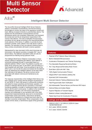 Axis AX Intelligent Multi Sensor Detector download brochure icon | AIRPLUS Industrial