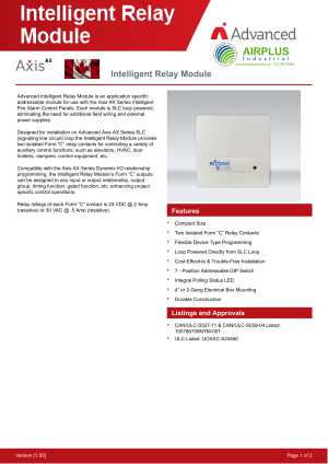 Intelligent Relay Module download brochure icon | AIRPLUS Industrial