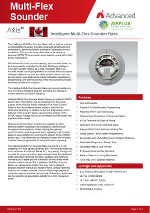 Multi-Flex Sounder Base download brochure icon | AIRPLUS Industrial