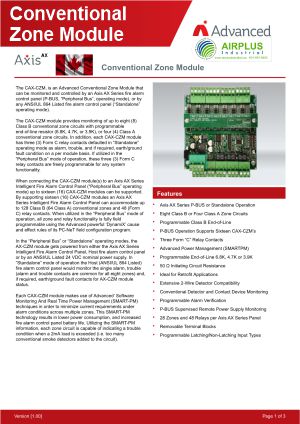 Axis AX Conventional Zone Module Brochure Download Icon | AIRPLUS Industrial