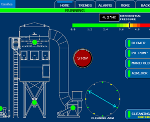 Donaldson Rugged Pleat Baghouse Improved Control Panel UI | AIRPLUS Industrial