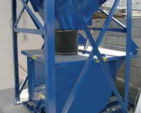 Donaldson Modular (MB Series) baghouse dust collector dumpster discharge | AIRPLUS Industrial