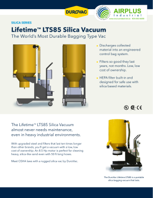 DuroVac Lifetime Series LTS 85 datasheet download icon | AIRPLUS Industrial