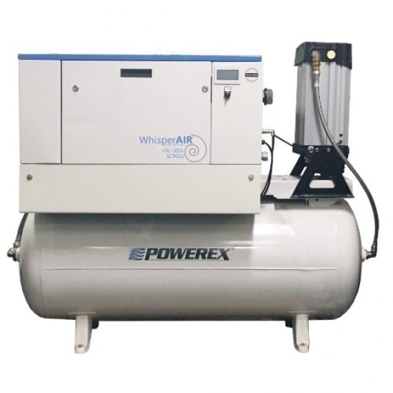 Powerex Enclosed Tankmount Scroll Compressor | AIRPLUS Industrial