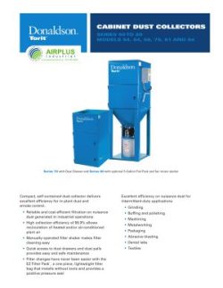 Donaldson Cabinet Series 50-80 dust collector brochure download icon | AIRPLUS Industrial
