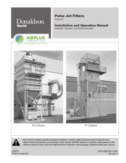 Donaldson FS Series baghouse dust collector installation & operation manual download icon | AIRPLUS Industrial