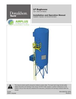 Donaldson LP Series All-Welded Baghouse Dust Collector installation & operation manual download icon | AIRPLUS Industrial