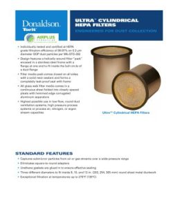 Donaldson Cylindrical HEPA Filters brochure download icon | AIRPLUS Industrial