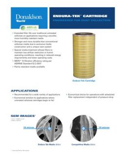 Donaldson Endura-Tek Cartridge Filter brochure download icon | AIRPLUS Industrial