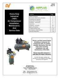 DV Systems Heavy Duty piston compressor - manual download icon | AIRPLUS Industrial