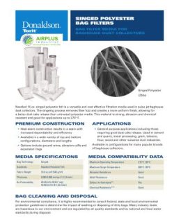 Donaldson Polyester Felt - Singed Baghouse Filter datasheet download icon | AIRPLUS Industrial