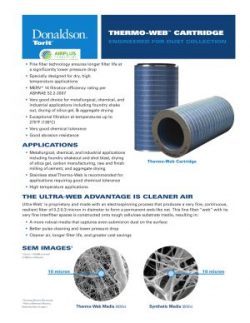 Donaldson Thermo Web Cartridge Filter brochure download icon | AIRPLUS Industrial