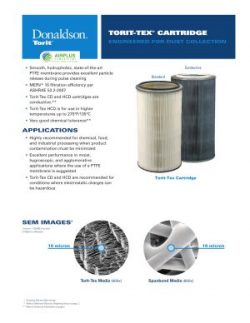 Donaldson Torit-Tex Specialty Cartridge Filter brochure download icon | AIRPLUS Industrial