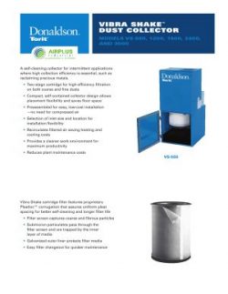 Donaldson Vibra-Shake Cartridge Filter brochure download icon | AIRPLUS Industrial