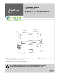 Donaldson Weld Bench fume collector installation & operation manual download icon | AIRPLUS Industrial